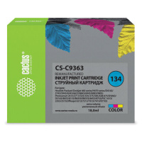 Картридж струйный Cactus CS-C9363 №134, 18мл, цветной