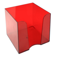 Подставка для бумажного блока Оскол-Пласт бордовая, 9х9х9см, пластик