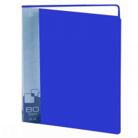 Папка файловая Бюрократ синяя, А4, на 80 файлов, BPV80BL