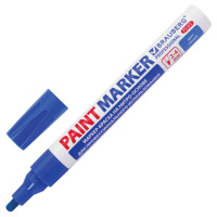 Маркер-краска Brauberg Paint Marker синий, 4мм, нитро-основа, алюминиевый корпус