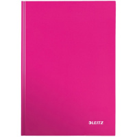 Тетрадь общая Leitz Wow розовая, А4, 80 листов, в клетку, на сшивке, ламинированный картон, 46261023