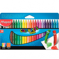 Набор восковых карандашей Maped Color'Peps Wax 24 цвета, трехгранные