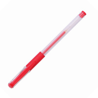 Ручка гелевая Dolce Costo красная, 0.5мм, прозрачный корпус, резиновый держатель