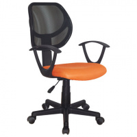 Кресло офисное Brabix Flip MG-305 ткань, оранжевая-черная, крестовина пластик