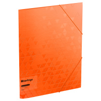 Пластиковая папка на резинке Berlingo Neon оранжевый неон, 600мкм