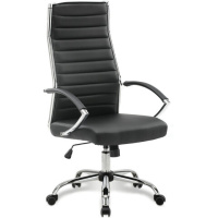 Кресло офисное Brabix Style EX-528 экокожа, черная, крестовина хром
