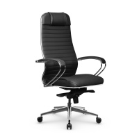 Кресло руководителя Метта Samurai KL-1.041 MPES, ткань-сетка/экокожа, черная, крестовина хром