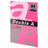 Цветная бумага для принтера Double A неон розовая, А4, 100 листов, 75 г/м2