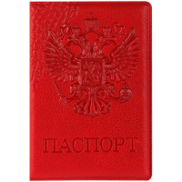 Обложка для паспорта OfficeSpace 'Герб', кожзам, красный