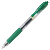 Ручка гелевая автоматическая Pilot BL-G2-5 зеленая, 0.5мм