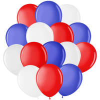 Воздушные шары,  50шт., М12/30см, MESHU 'Триколор', пастель, 3 цвета ассорти