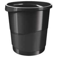 Корзина для мусора Esselte Europost Vivida 14л, черная, с держателем, 623952