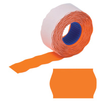 Этикет-лента волнистая Brauberg оранжевые, 25х16мм, 800шт, 5 рулонов