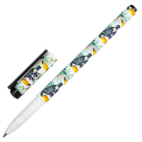Ручка шариковая BRAUBERG SOFT TOUCH GRIP 'TOUCAN', СИНЯЯ, мягкое покрытие, узел 0,7 мм, 143720