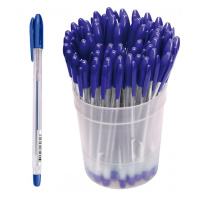 Ручка шариковая Стамм VeGa синяя, 0.7мм, прозрачный корпус, РШ101