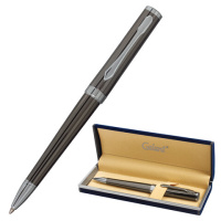 Ручка подарочная шариковая GALANT 'PASTOSO', корпус оружейный металл, детали хром, узел 0,7 мм, синя