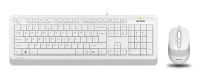 Клавиатура + мышь A4Tech Fstyler F1010 клав:белый/серый мышь:белый/серый USB Multimedia (F1010 WHITE