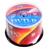 Диск DVD-R Vs 4.7Gb, 16x, Cake Box, 50шт/уп