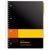 Тетрадь общая Smartbook желто-оранжевая, А4, 120 листов, в клетку, на спирали, пластик