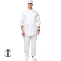 Куртка мужская летняя для пищевого производства (р.52-54) 170-176, белая