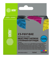 Картридж струйный Cactus CS-F6V18AE 123XL многоцветный (330стр.) (18мл) для HP DeskJet 1110/1111/111