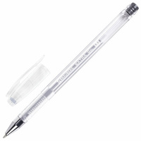 Гелевая ручка Brauberg EXTRA SILVER серебристая, узел 0.5мм, линия письма 0.35мм, корпус прозрачный