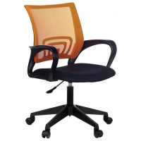 Кресло офисное Brabix Fly MG-396 ткань-сетка, оранжевая-черная, крестовина пластик