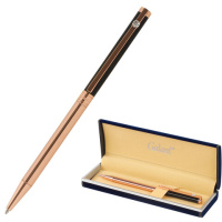Ручка подарочная шариковая GALANT 'ASTRON', корпус черный с золотом, детали золотистые, узел 0,7 мм,