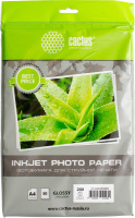 Фотобумага для струйных принтеров Cactus CS-GA420050ED А4, 50 листов, 200 г/м2, белая, глянцевая
