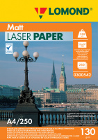 Фотобумага для лазерных принтеров Lomond Ultra DS Matt CLC А4, 250 листов, 130 г/м2, матовая, белая,