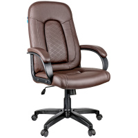 Кресло руководителя Helmi Brilliance HL-E29, экокожа, коричневая, крестовина пластик