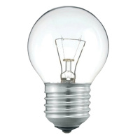 Лампа накаливания Philips P45 CL 60Вт, E27, 2700К, теплый белый свет, шар
