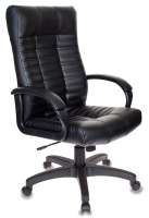 Кресло руководителя KB-10 кожзам, черный, крестовина пластик