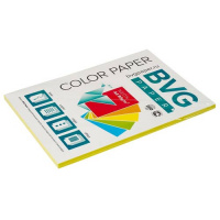 Цветная бумага для принтера Bvg Neon желтая, А4, 100 листов, 80г/м2