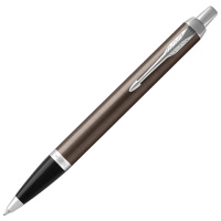 Шариковая ручка автоматическая Parker IM Core M, кофейный/серебристый корпус, 1931671
