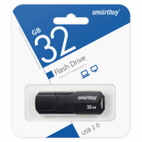 USB флешка Smartbuy Clue 32 Гб, черный, USB 2.0, SB32GBCLU-K