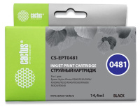 Картридж струйный Cactus CS-EPT0481 T0481 черный (16мл) для Epson Stylus Photo R200/R220/R300/R320/R
