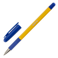 Ручка шариковая с грипом STAFF 'Basic BP-14 Orange', СИНЯЯ, узел 0,7 мм, линия письма 0,35 мм, 14374