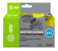 Картридж струйный Cactus CS-CZ112AE №655, 14.6мл, желтый