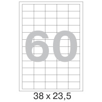 Этикетки самоклеящиеся Pro Mega Label 38.х23.5мм, белые, 60шт на листе А4, 100 листов