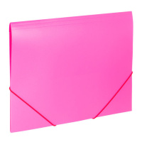Папка на резинках BRAUBERG 'Office', розовая, до 300 листов, 500 мкм, 228083