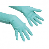 Перчатки резиновые Vileda Professional многоцелевые L, зеленые, 100757