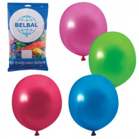 Воздушные шары Веселая Затея 12 цветов металлик, 30см, 50шт, в пакете, 1101-0034