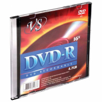 Диск DVD-R Vs 4.7Gb, 16x, Slim Case, 1шт/уп