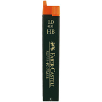 Грифели для механических карандашей Faber-Castell 'Super-Polymer', 12шт., 1,0мм, HB