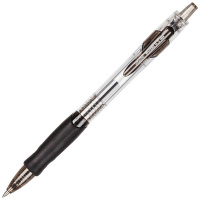 Гелевая ручка Attache G-987 черная, 0.5мм, прозрачный корпус