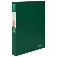 Файловая папка Brauberg Office зеленая, А4, 0.8мм, на 80 файлов