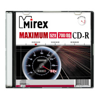 Диск CD-R Mirex 700Mb, 52x, Slim Case