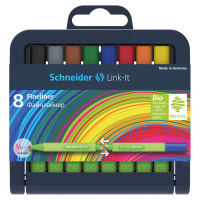 Набор ручек капиллярных Schneider Link-It 8 цветов, 0.4мм, салатовый корпус