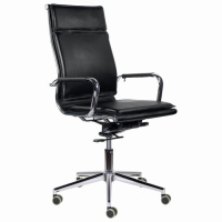 Кресло офисное BRABIX PREMIUM 'Kayman EX-532', экокожа, хром, черное, 532543